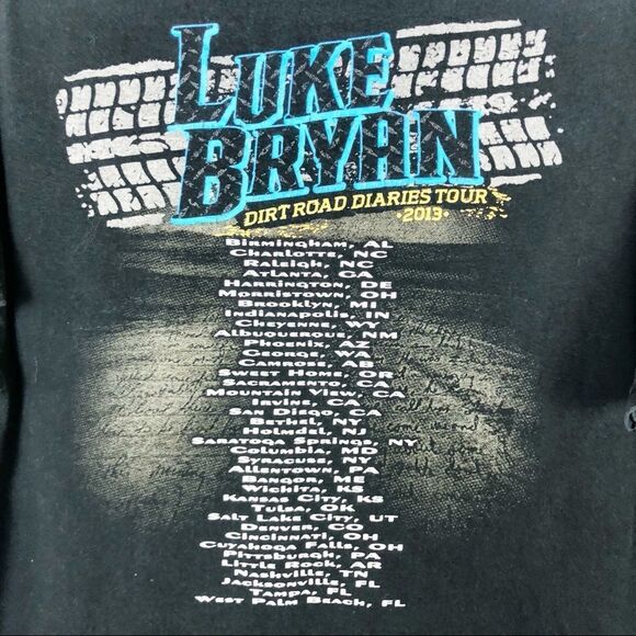 LUKE BRYAN Country Music 2013 Concert Tour Tee Dirt Road Diaries - Picture 6 of 6